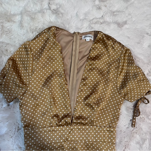 Golden Polka Dot Minidress - Picture 2 of 6